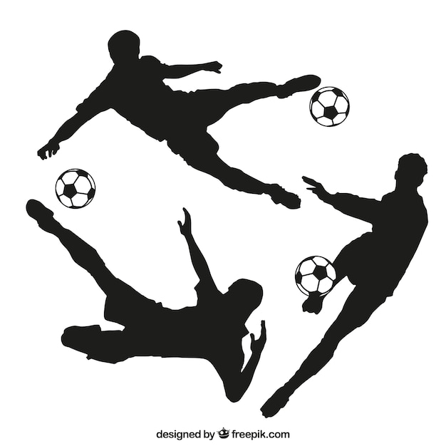 Footballer silhouettes Premium Vector Footballer silhouettes Premium Vector
