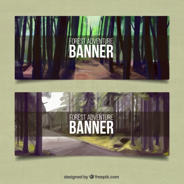 Forest adventure banners