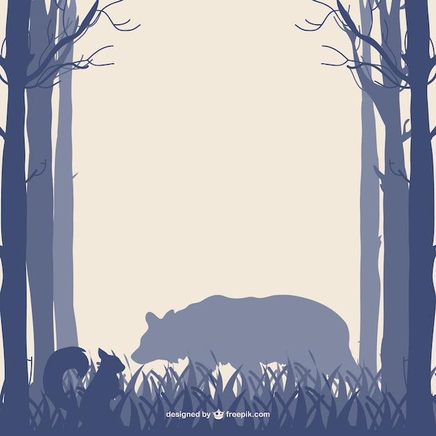 Download Forest bear vector silhouette Vector | Free Download