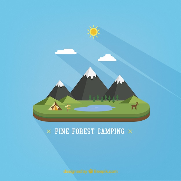 Download Forest camping Vector | Free Download