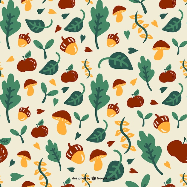 Forest leaves pattern Vector | Free Download