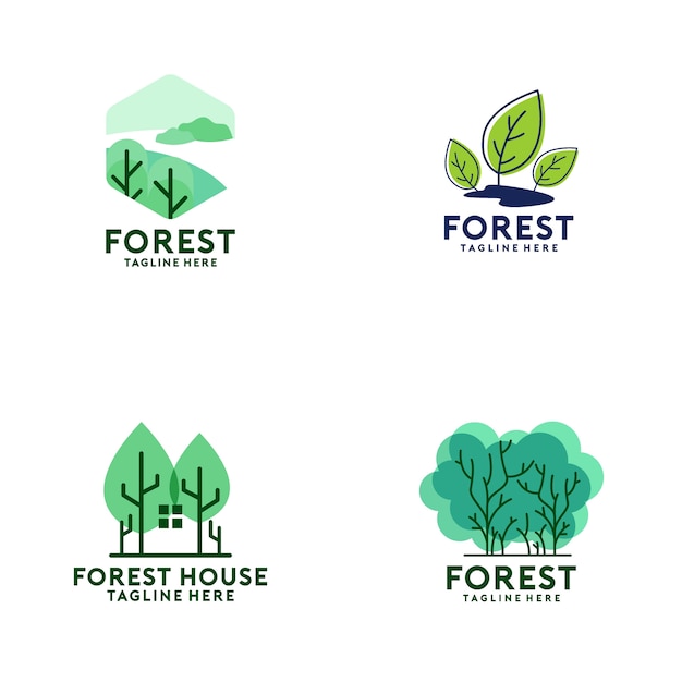 Download Free Forest Logo Collection Premium Vector Use our free logo maker to create a logo and build your brand. Put your logo on business cards, promotional products, or your website for brand visibility.