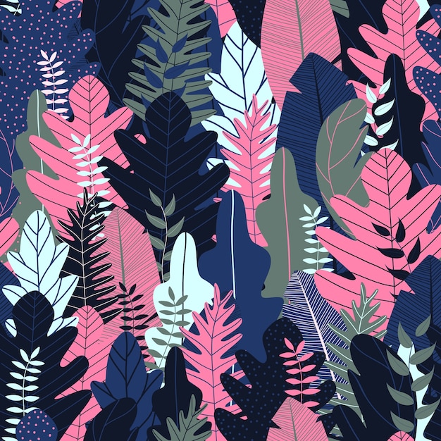 Premium Vector | Forest seamless pattern background