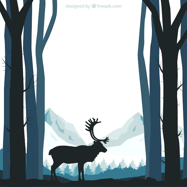 Download Forest silhouettes Vector | Premium Download