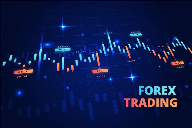 Forex trading background Free Vector