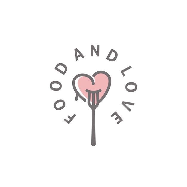 Fork And Heart For Food And Love Logo Design Inspiration Premium
