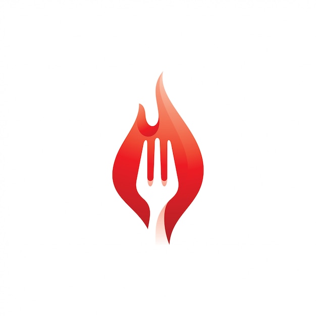 Download Free Fork And Hot Fire Flame Logo Premium Vector Use our free logo maker to create a logo and build your brand. Put your logo on business cards, promotional products, or your website for brand visibility.