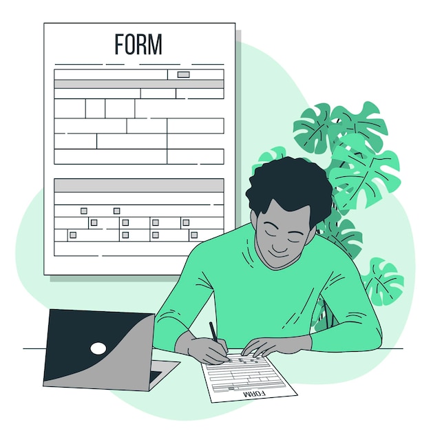 Forms concept illustration Free Vector