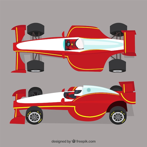 Free Vector Formula Racing Car
