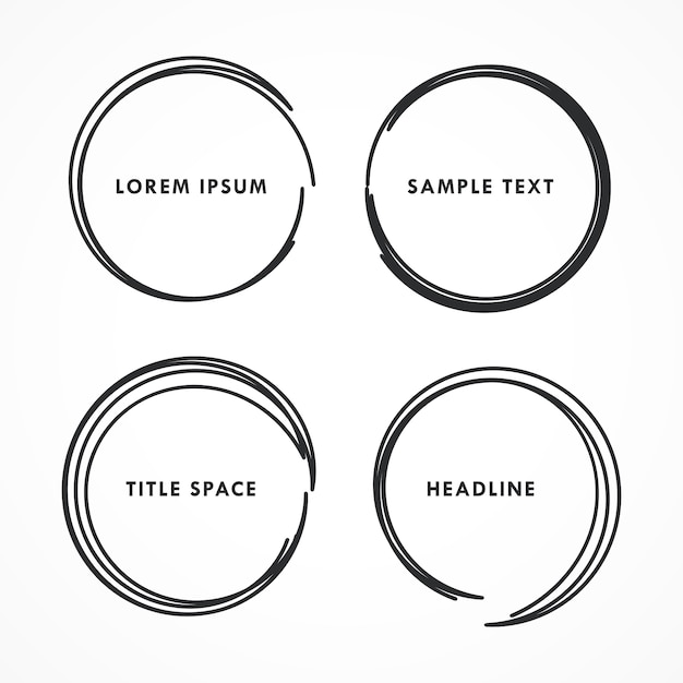 Download Free Freepik Four Abstract Hand Drawn Circle Frames Vector For Free Use our free logo maker to create a logo and build your brand. Put your logo on business cards, promotional products, or your website for brand visibility.