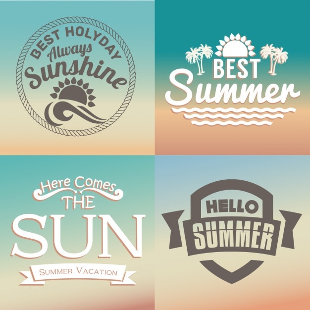 Four badges for summer