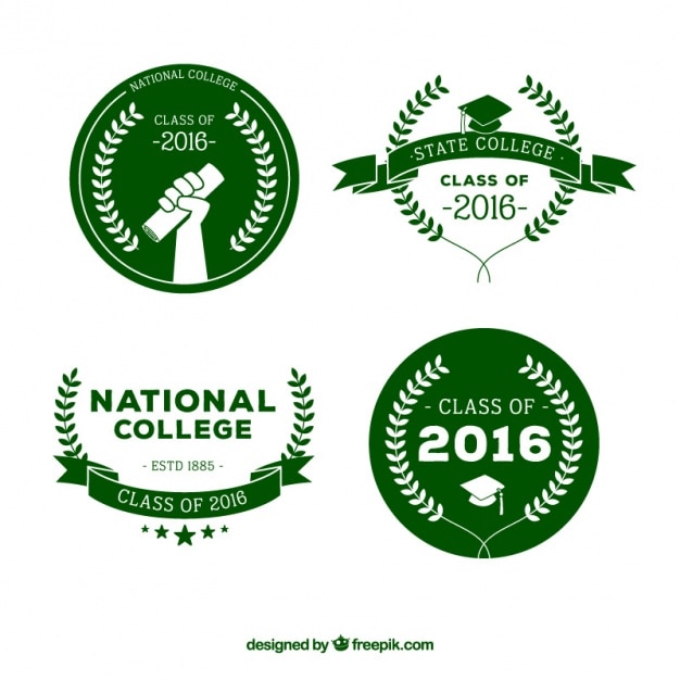 Download Free Download Free Four Elegant University Logos In Green Color Vector Use our free logo maker to create a logo and build your brand. Put your logo on business cards, promotional products, or your website for brand visibility.
