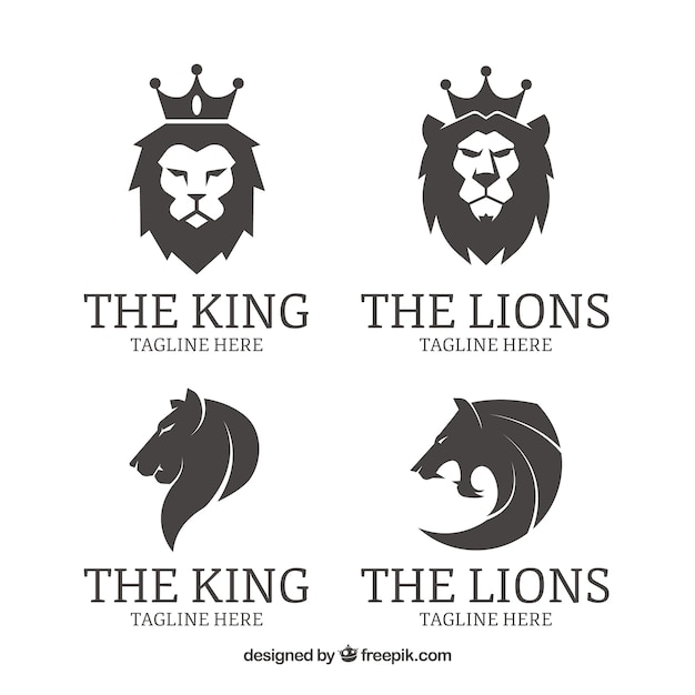 Download Free Download Free Four Lion Logos Black And White Vector Freepik Use our free logo maker to create a logo and build your brand. Put your logo on business cards, promotional products, or your website for brand visibility.