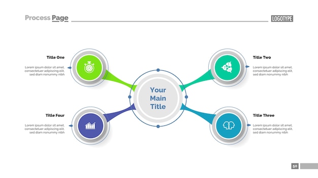 Four option diagram template | Premium Vector