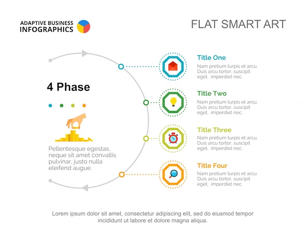 Four Phases Chart Slide Template Vector Premium Download