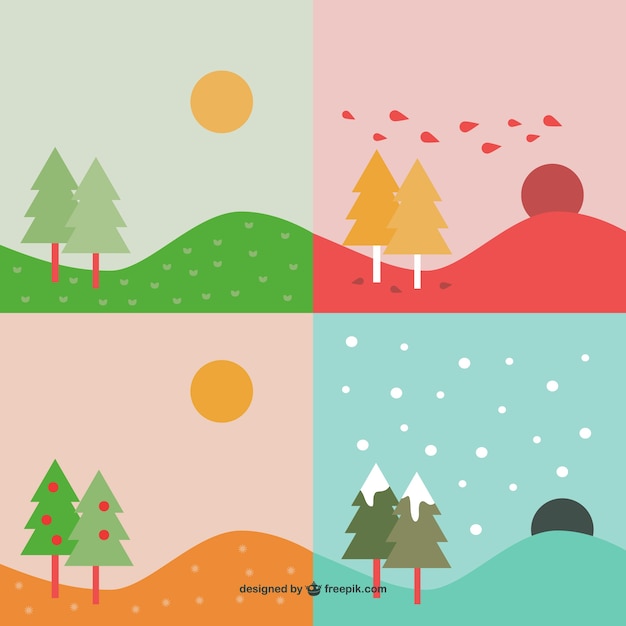 Four seasons backgrounds