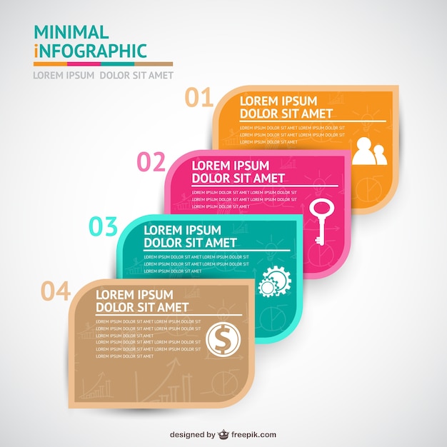 Free Vector Four Steps Infographics Template 1014