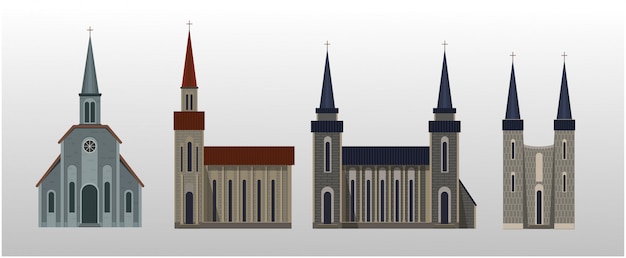 premium-vector-four-types-of-catholic-church