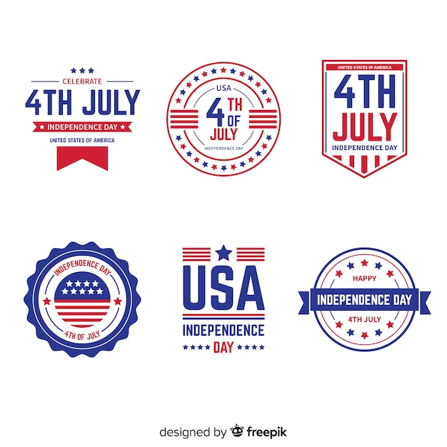 Download Free Fourth Of July Badge Collection Free Vector Use our free logo maker to create a logo and build your brand. Put your logo on business cards, promotional products, or your website for brand visibility.