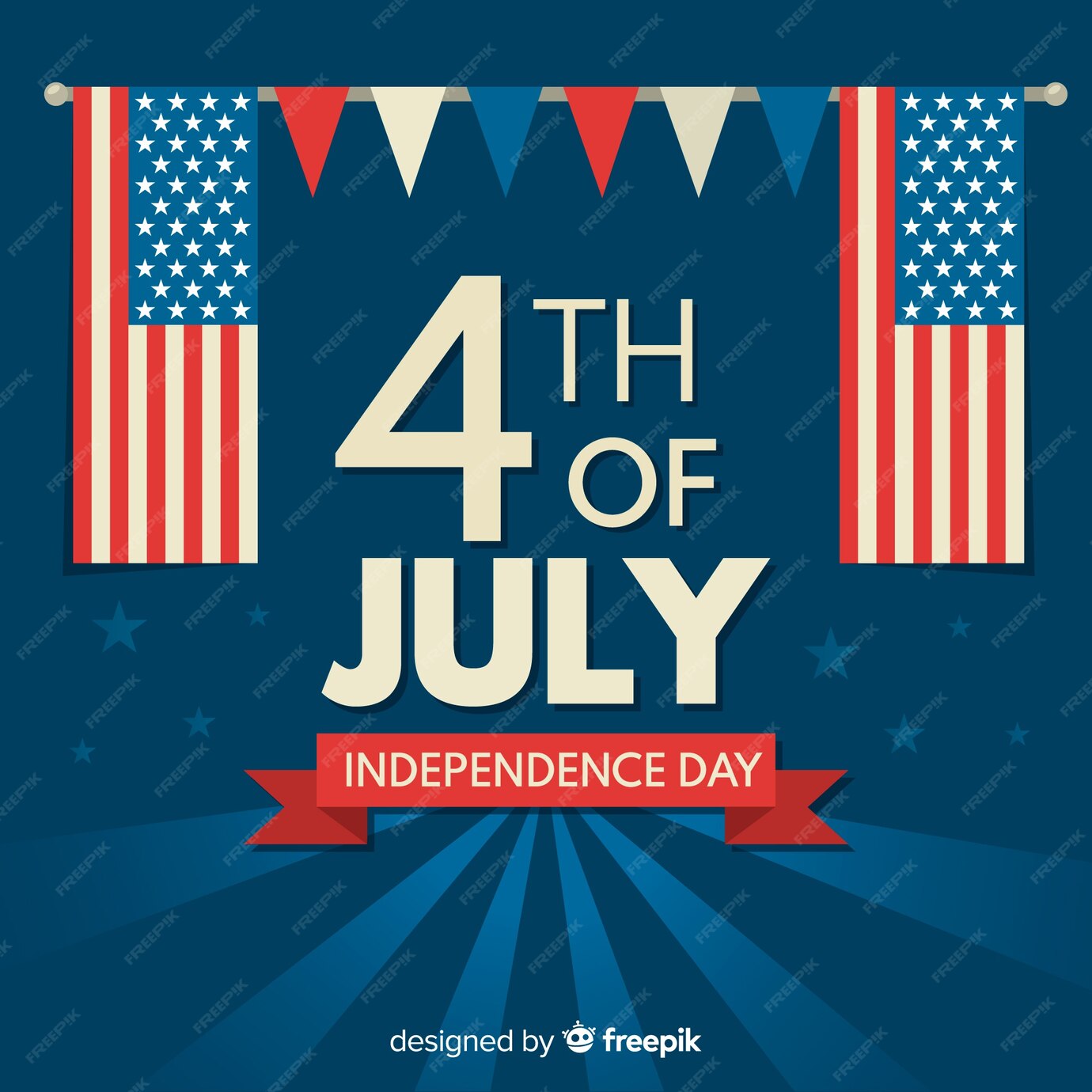 Free Vector Fourth of july