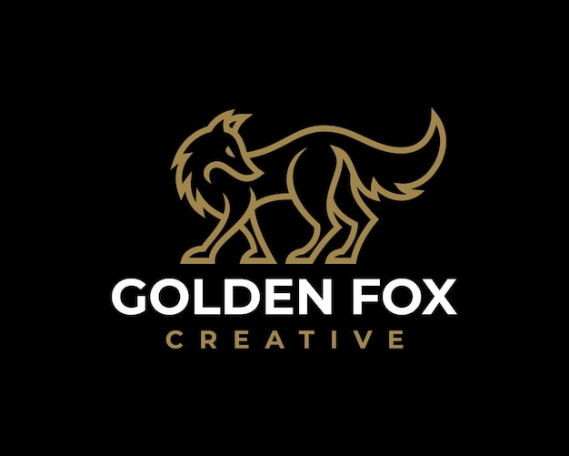 Premium Vector | Fox elegant luxury creative logo template