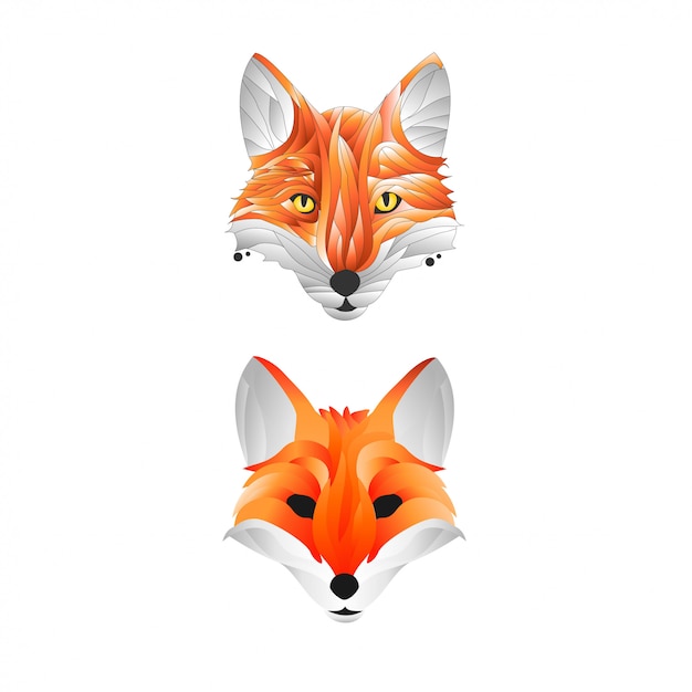 Fox face | Premium Vector