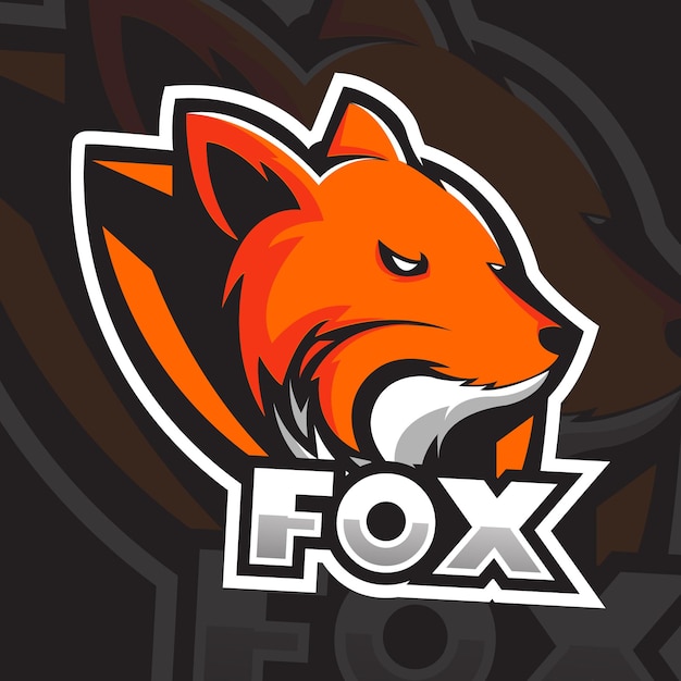 Premium Vector | Fox head logo template, esport logo