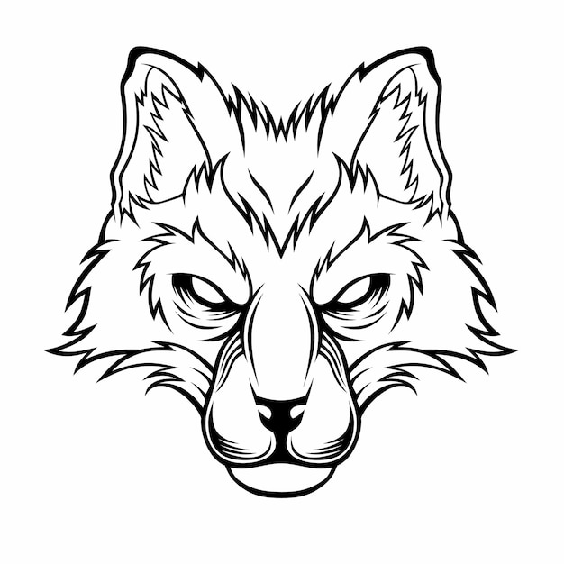 Premium Vector | Fox head mascot isolated on white