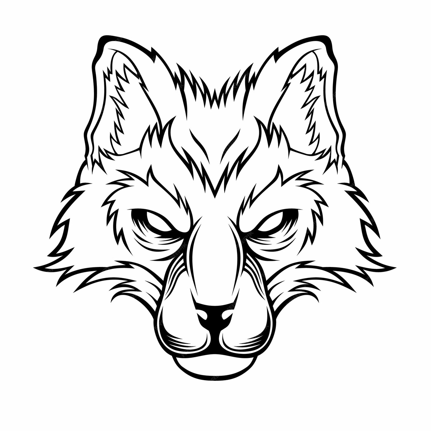 Premium Vector | Fox head mascot isolated on white
