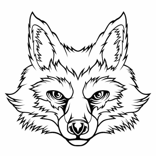 Premium Vector | Fox head mascot isolated on white