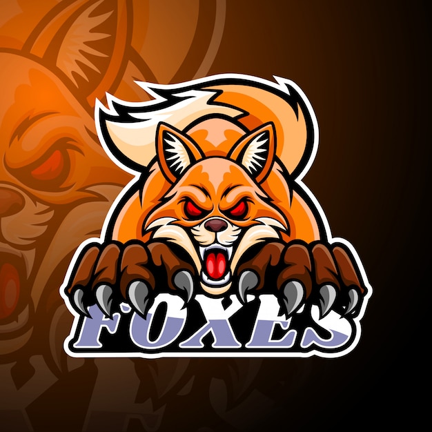 Premium Vector | Foxes esport logo mascot