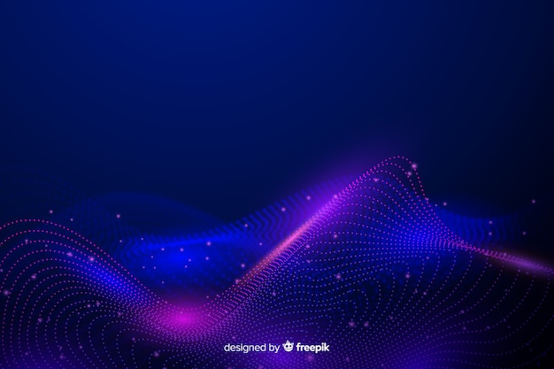 Fractal grid wave background Free Vector