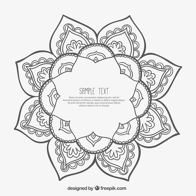 Download Frame in mandala style Vector | Free Download