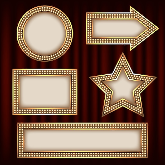 Premium Vector Frame Style Of Hollywood