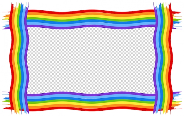 Download Frame template with rainbow color Vector | Premium Download