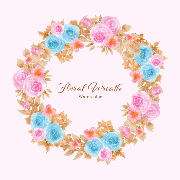 Premium Vector | Frame with flowers wreath