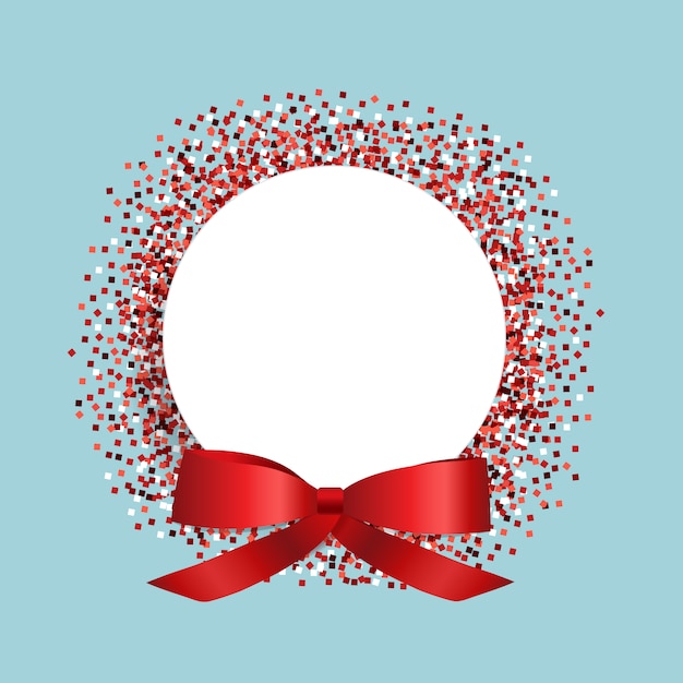 Frame With A Ribbon Design Vector Free Download