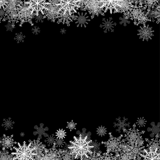 Download Frame with small snowflakes layered | Premium Vector