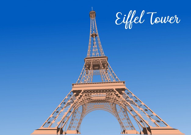 Download France eiffel tower 3d | Premium Vector