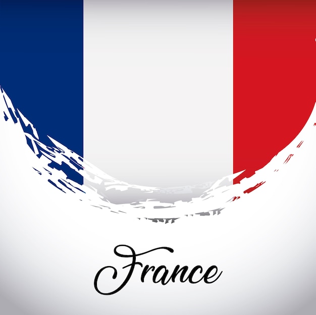 France flag design Premium Vector