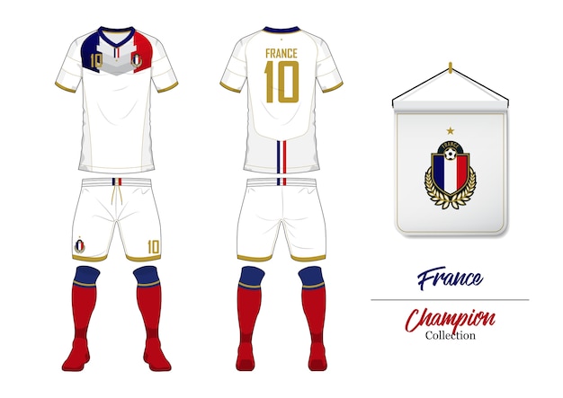 Premium Vector France Soccer Jersey Or Football Kit Mockup