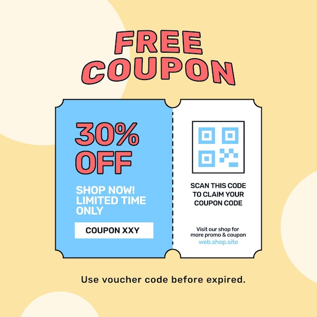 Premium Vector | Free coupon paper with barcode icon for online shop ...