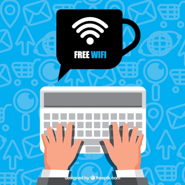 Download Free Download This Free Vector Free Wifi Background With Keyboard And Use our free logo maker to create a logo and build your brand. Put your logo on business cards, promotional products, or your website for brand visibility.