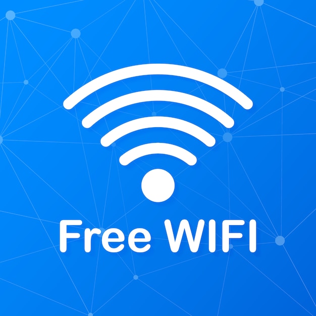 Download Free wifi zone blue icon. free wifi here sign concept. | Premium Vector