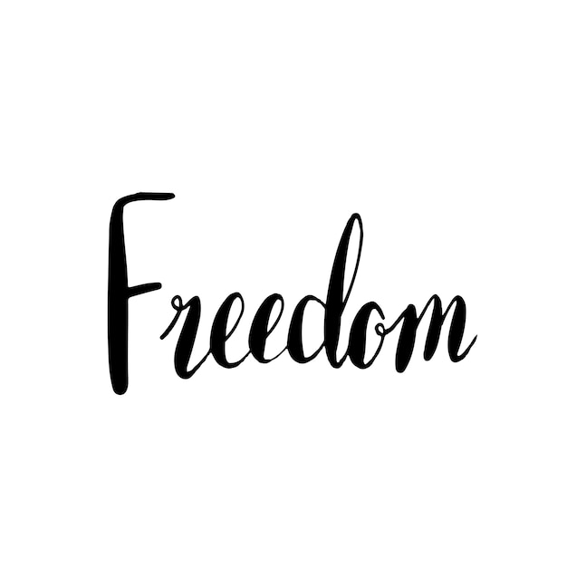 free-vector-freedom-word-typography-style-vector