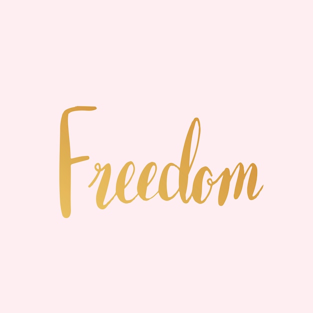 free-vector-freedom-word-typography-style-vector