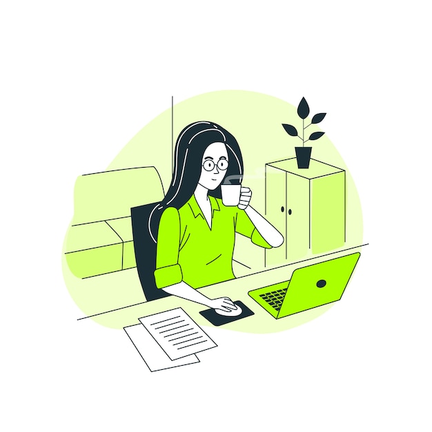 Freelancer concept illustration Free Vector