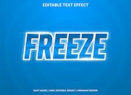 Premium Vector Freeze Text Effect Template Premium Style