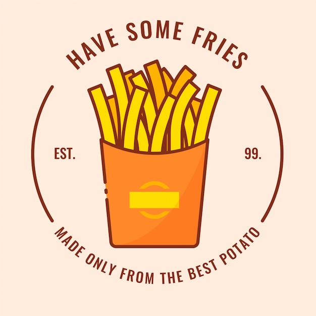 Download Free French Fries Logo Design Premium Vector Use our free logo maker to create a logo and build your brand. Put your logo on business cards, promotional products, or your website for brand visibility.