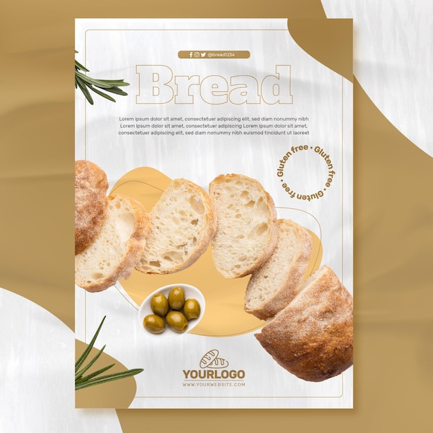 Premium Vector | Fresh Bread Poster Template